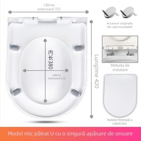 Capac de toaletă, tip UVO, îngroșat, închidere moale (din plastic, certificat CE)
