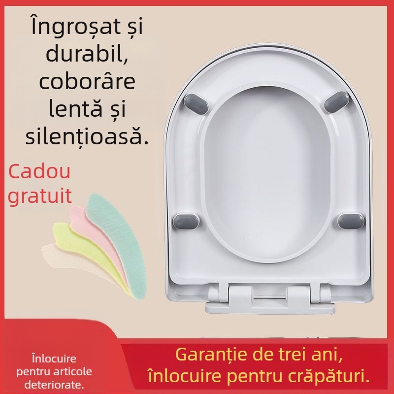 Capac de toaletă, tip UVO, îngroșat, închidere moale (din plastic, certificat CE)
