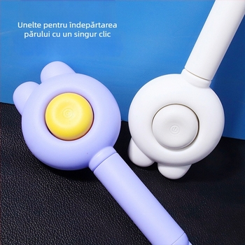 Pieptene pentru animale de companie – pisici și câini: îndepărtare păr cu un singur clic, descurcare noduri, masaj, material PP