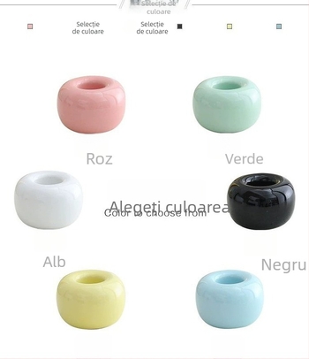 Suport ceramic pentru periile de dinți - cu logo imprimat, personalizabil, multiple opțiuni de montaj