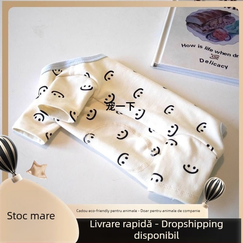 Dresspet Pijama Cauciuc Pisici Cald cu Înfășurare la Abdomen, Pentru Patru Labe, Model 1001828769
