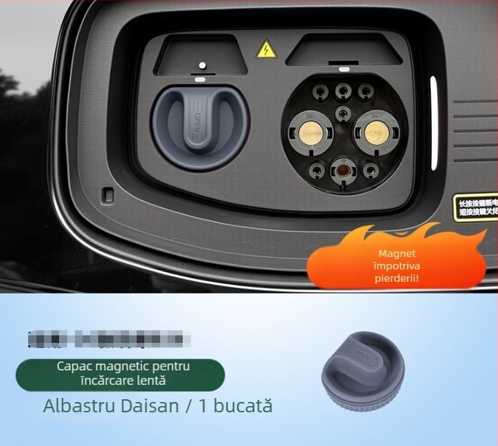Capac magnetic pentru portul de încărcare, capac de praf din silicon, impermeabil pentru mașină