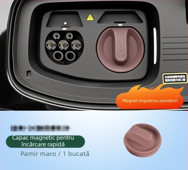 Capac magnetic pentru portul de încărcare, capac de praf din silicon, impermeabil pentru mașină