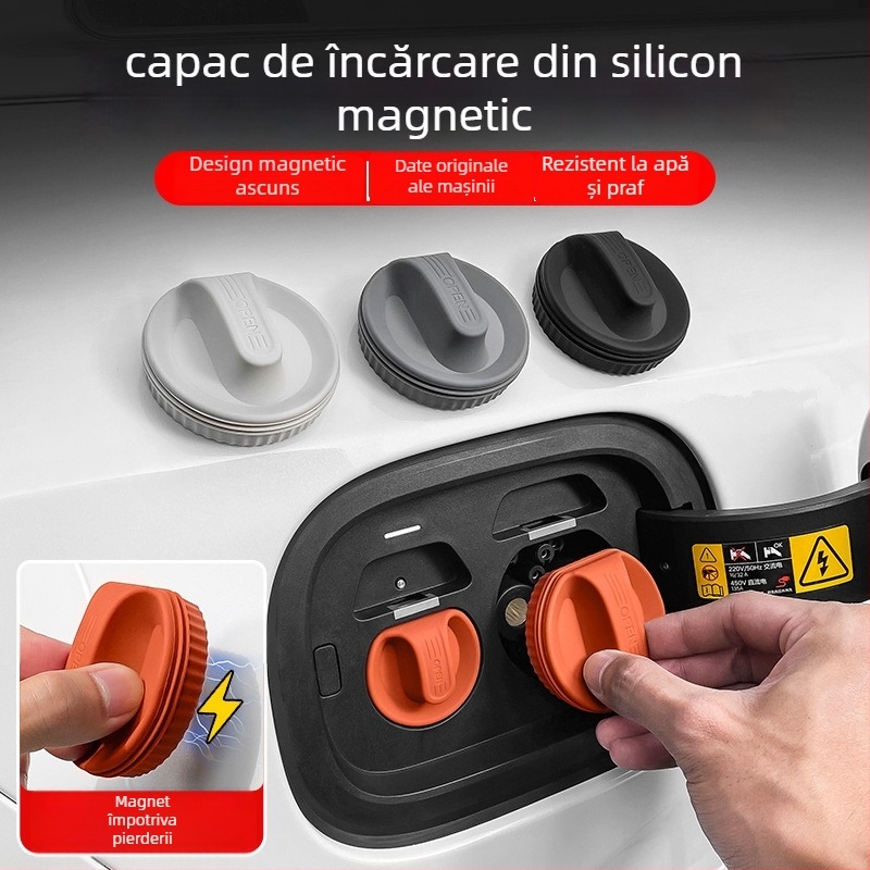Capac magnetic pentru portul de încărcare, capac de praf din silicon, impermeabil pentru mașină
