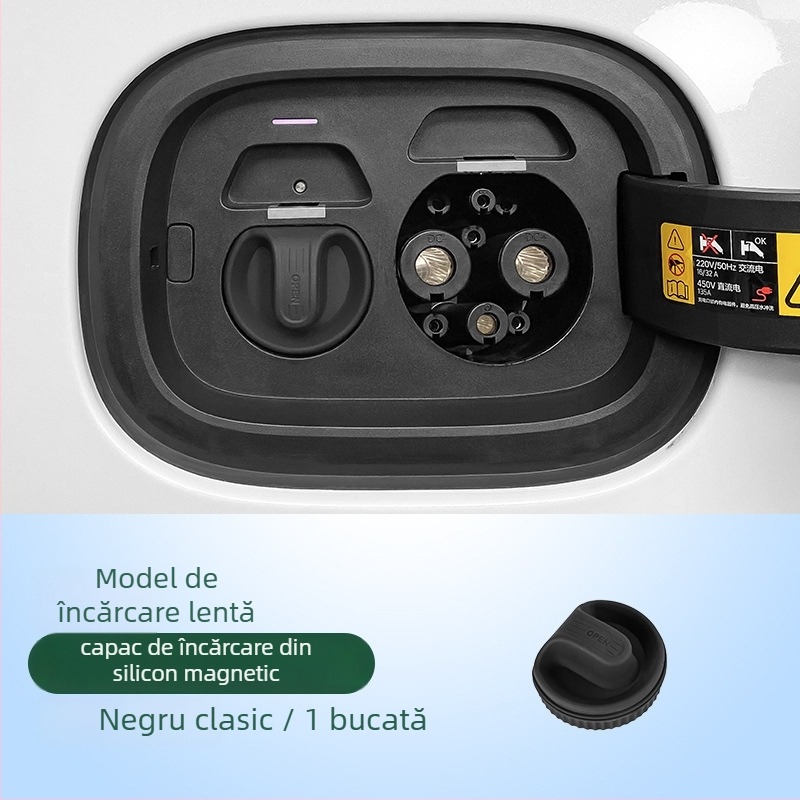 Capac magnetic pentru portul de încărcare, capac de praf din silicon, impermeabil pentru mașină