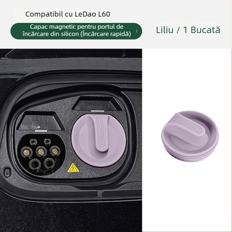 Capac magnetic pentru portul de încărcare, capac de praf din silicon, impermeabil pentru mașină