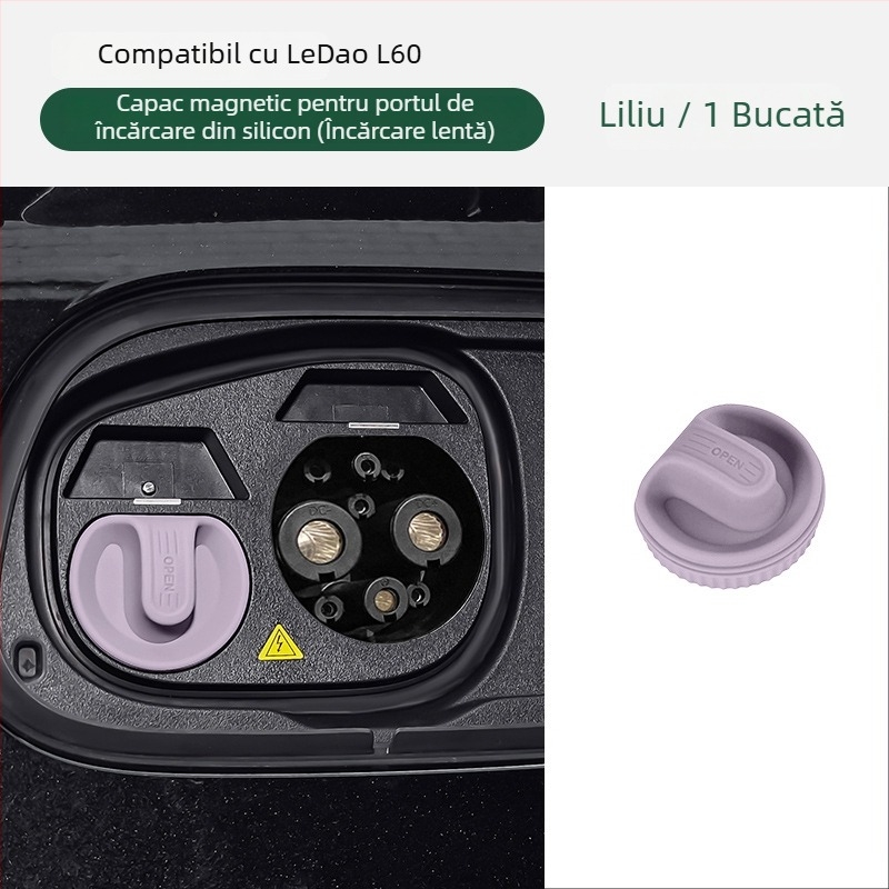 Capac magnetic pentru portul de încărcare, capac de praf din silicon, impermeabil pentru mașină