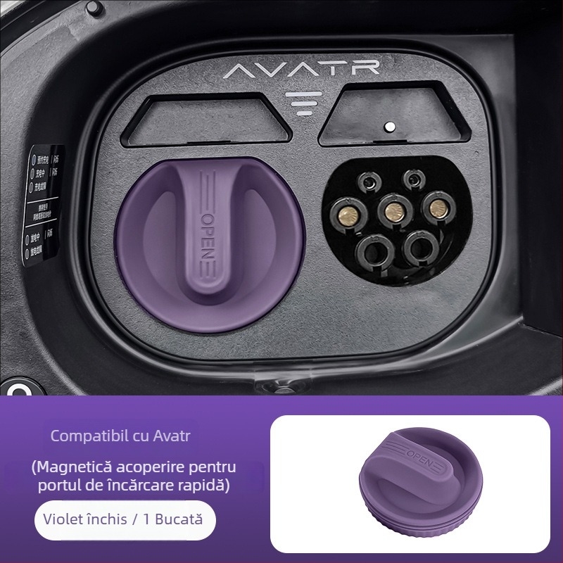 Capac magnetic pentru portul de încărcare, capac de praf din silicon, impermeabil pentru mașină