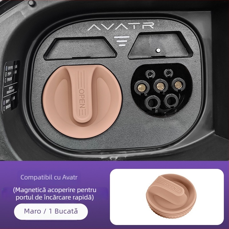 Capac magnetic pentru portul de încărcare, capac de praf din silicon, impermeabil pentru mașină
