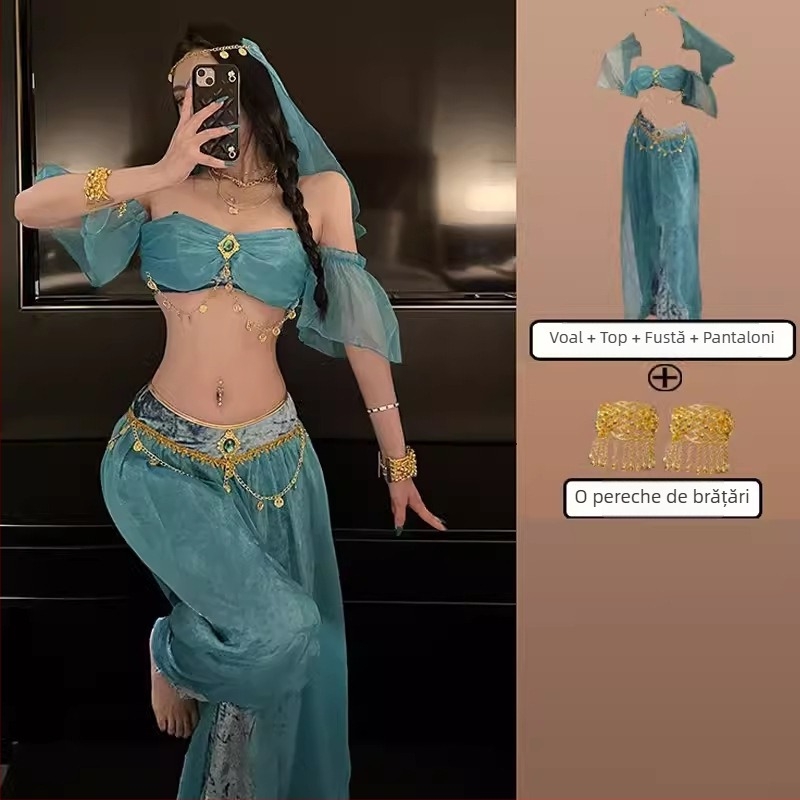 Costum de dans pentru abdomen – Exot Indian pentru bărbați, Costum foto Jasmine Princess Elf, conținut material 95%+, vara 2022