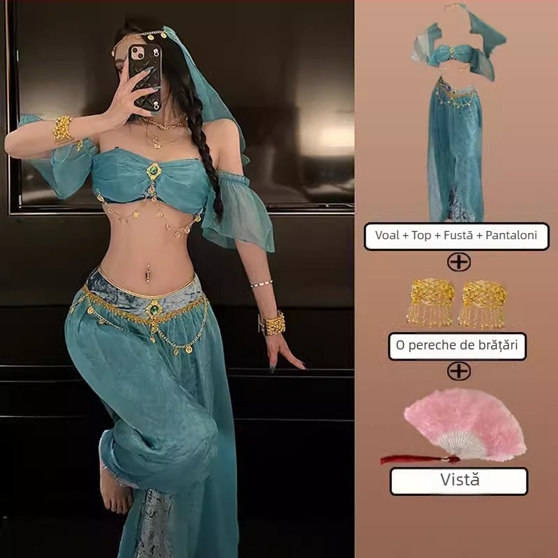 Costum de dans pentru abdomen – Exot Indian pentru bărbați, Costum foto Jasmine Princess Elf, conținut material 95%+, vara 2022