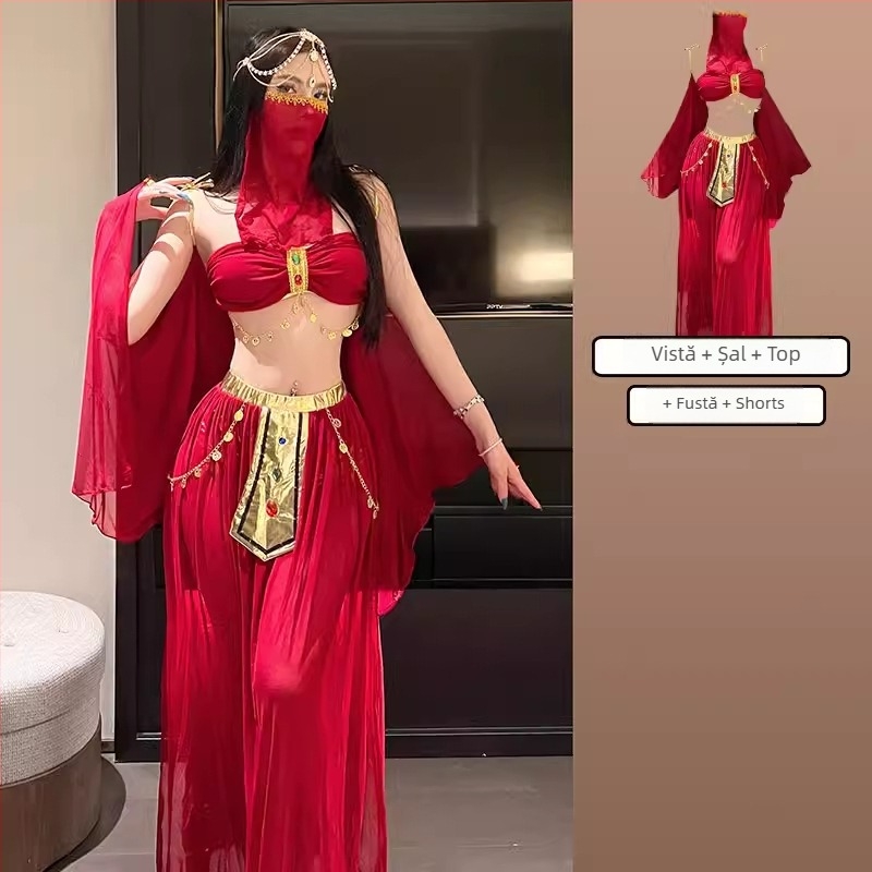 Costum de dans pentru abdomen – Exot Indian pentru bărbați, Costum foto Jasmine Princess Elf, conținut material 95%+, vara 2022