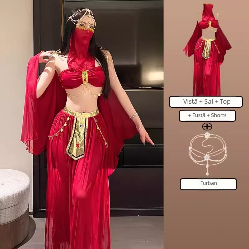 Costum de dans pentru abdomen – Exot Indian pentru bărbați, Costum foto Jasmine Princess Elf, conținut material 95%+, vara 2022