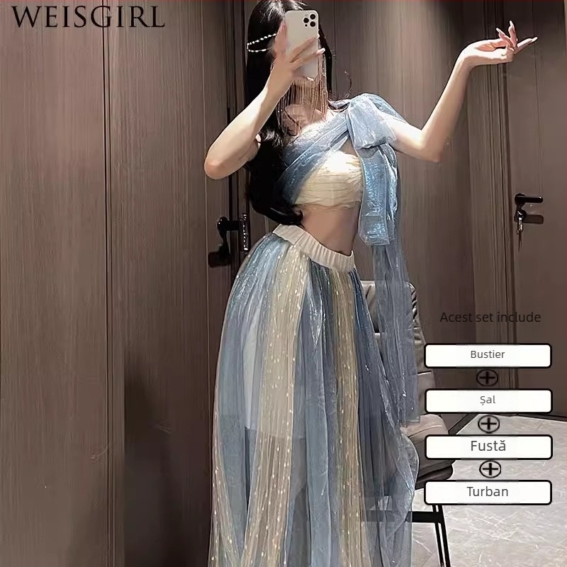 Costum de dans pentru abdomen – Exot Indian pentru bărbați, Costum foto Jasmine Princess Elf, conținut material 95%+, vara 2022