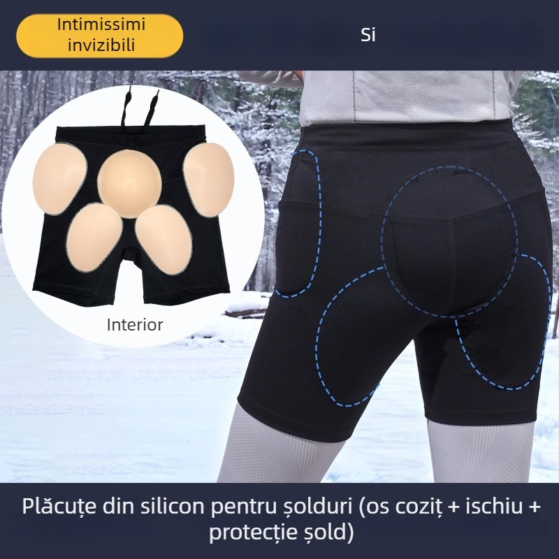 Protecție șold pentru schi – silicon moale, unisex, protecție internă, anti-cădere