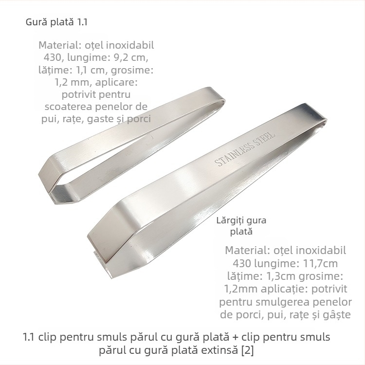 Clește pentru păr din oțel inoxidabil – utilizare casnică, clips pentru barbă și îndepărtarea penelor în bucătărie