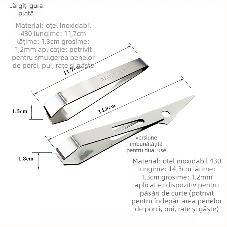 Clește pentru păr din oțel inoxidabil – utilizare casnică, clips pentru barbă și îndepărtarea penelor în bucătărie