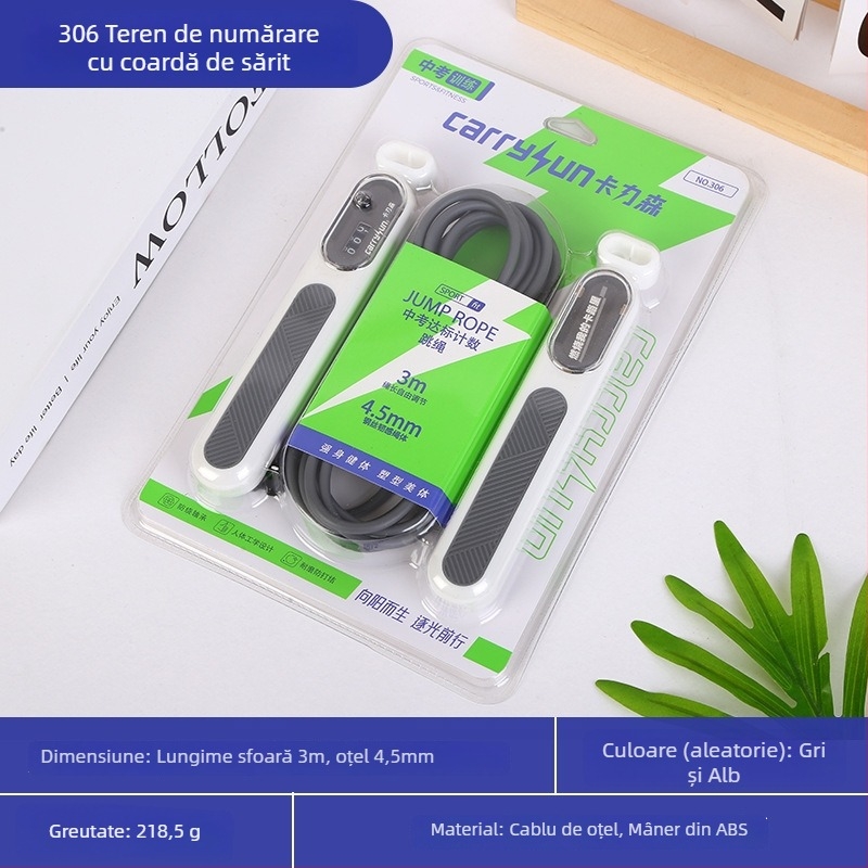 Săritură cu numărătoare mecanică și rulmenți - antrenament calistenic, model 001, ABS și PVC