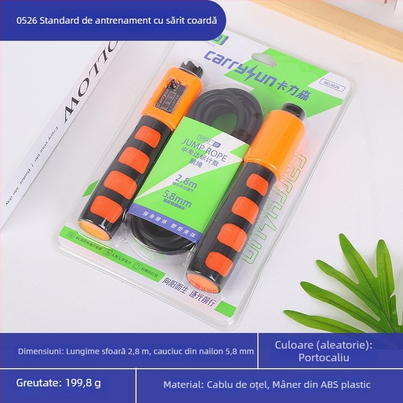 Săritură cu numărătoare mecanică și rulmenți - antrenament calistenic, model 001, ABS și PVC