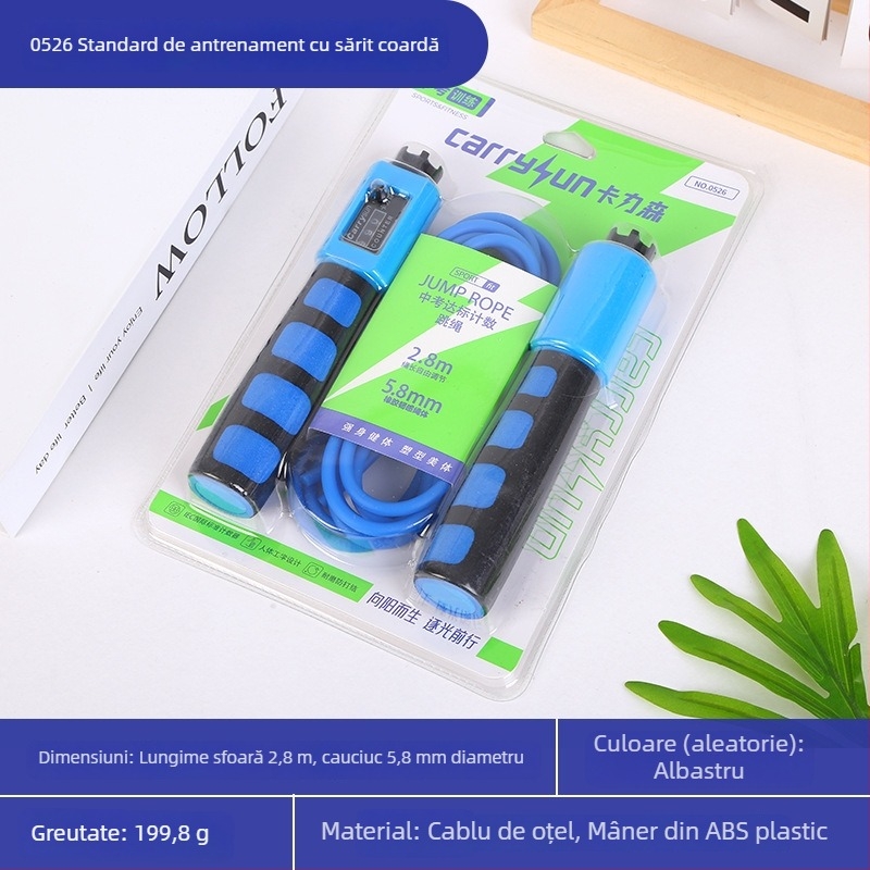 Săritură cu numărătoare mecanică și rulmenți - antrenament calistenic, model 001, ABS și PVC