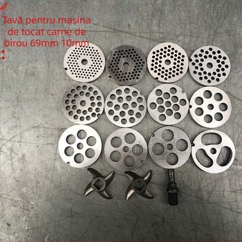 Măcinător de carne de birou cu lamă încrucișată, lamă Turtle-Back, ax pătrat, placă perforată, placă de ieșire a cărnii