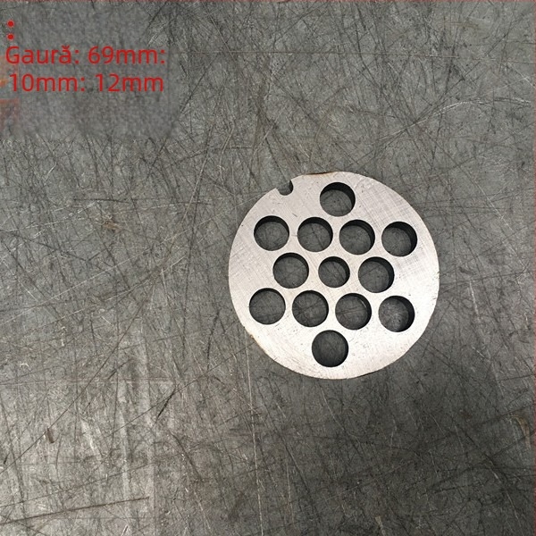 Măcinător de carne de birou cu lamă încrucișată, lamă Turtle-Back, ax pătrat, placă perforată, placă de ieșire a cărnii