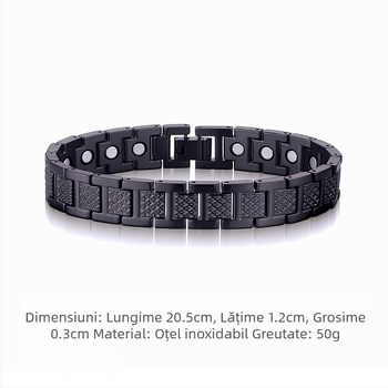 Brățară crocodil din oțel inoxidabil, finisaj lucios, design geometric unisex, bijuterie de mână, versatil