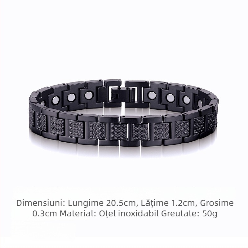 Brățară crocodil din oțel inoxidabil, finisaj lucios, design geometric unisex, bijuterie de mână, versatil