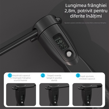 Sfoară de sărit cu numărător electronic și cronometru, material ABS, model Hx-2371, marcă Hx, pentru adulți