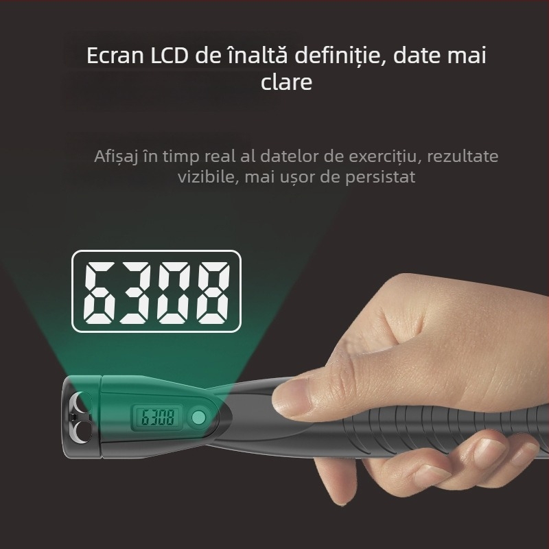 Sfoară de sărit cu numărător electronic și cronometru, material ABS, model Hx-2371, marcă Hx, pentru adulți