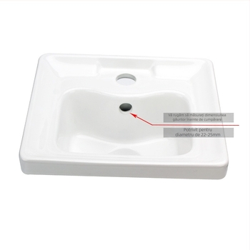 Capac decorativ pentru preaplinul chiuvetei – ABS plastic, montaj prin apăsare, stil light luxury