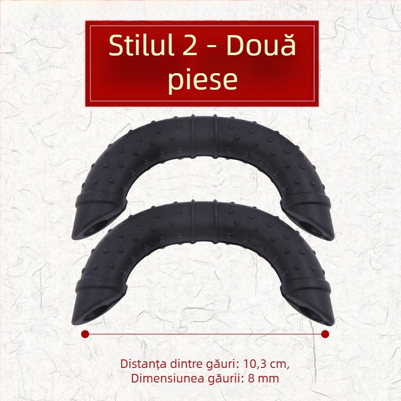 Capace din silicon pentru urechile oalei, izolație termică, pentru oale vechi cu două urechi și wok mare cu mâner cu clips, rezistente la temperaturi înalte