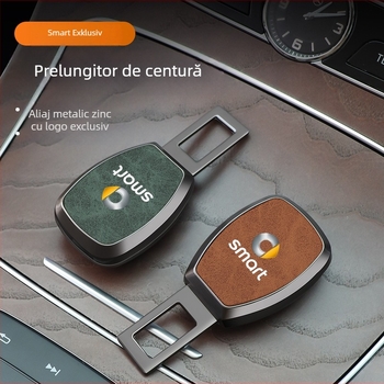 Extindere a curelei de siguranță pentru Smart Fortwo/ForTwo/ForFour – aliaj de zinc și piele, model: Smart safety belt extender
