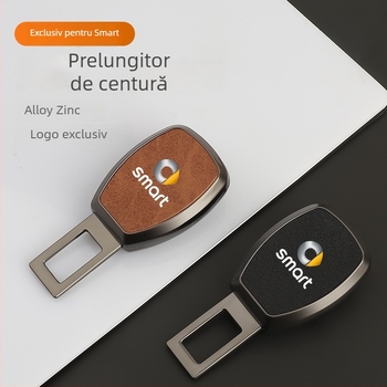 Extindere a curelei de siguranță pentru Smart Fortwo/ForTwo/ForFour – aliaj de zinc și piele, model: Smart safety belt extender