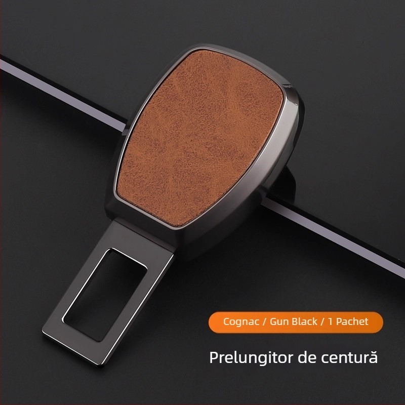 Extindere a curelei de siguranță pentru Smart Fortwo/ForTwo/ForFour – aliaj de zinc și piele, model: Smart safety belt extender