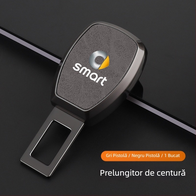 Extindere a curelei de siguranță pentru Smart Fortwo/ForTwo/ForFour – aliaj de zinc și piele, model: Smart safety belt extender