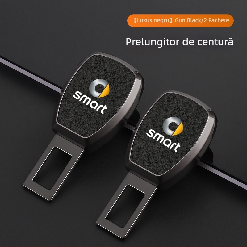 Extindere a curelei de siguranță pentru Smart Fortwo/ForTwo/ForFour – aliaj de zinc și piele, model: Smart safety belt extender