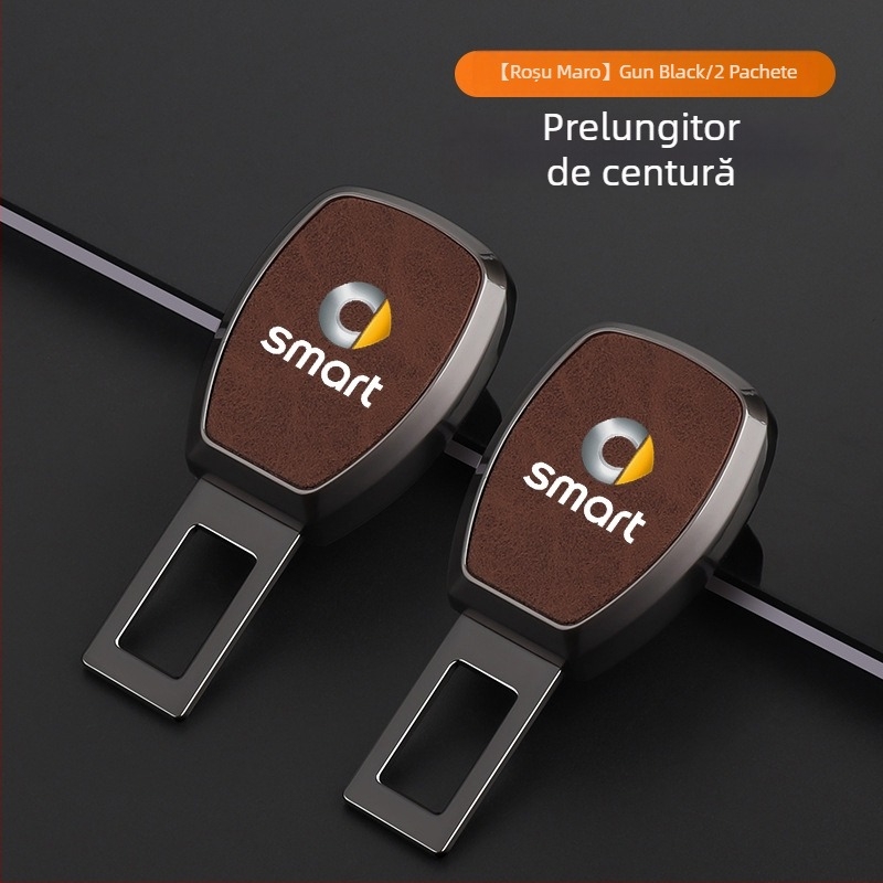 Extindere a curelei de siguranță pentru Smart Fortwo/ForTwo/ForFour – aliaj de zinc și piele, model: Smart safety belt extender