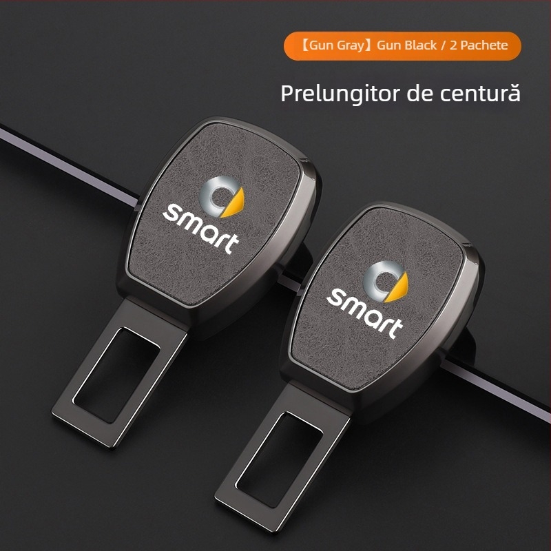 Extindere a curelei de siguranță pentru Smart Fortwo/ForTwo/ForFour – aliaj de zinc și piele, model: Smart safety belt extender