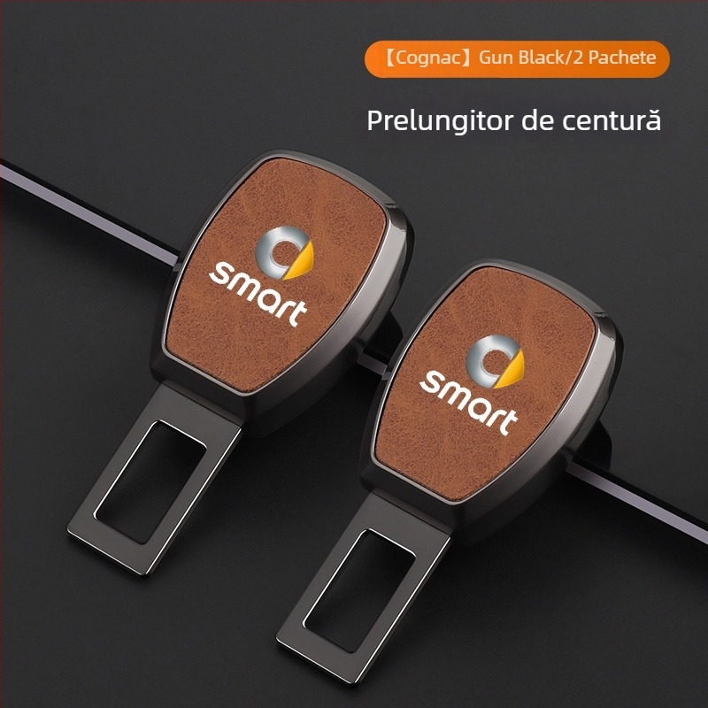 Extindere a curelei de siguranță pentru Smart Fortwo/ForTwo/ForFour – aliaj de zinc și piele, model: Smart safety belt extender