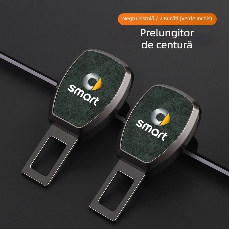 Extindere a curelei de siguranță pentru Smart Fortwo/ForTwo/ForFour – aliaj de zinc și piele, model: Smart safety belt extender