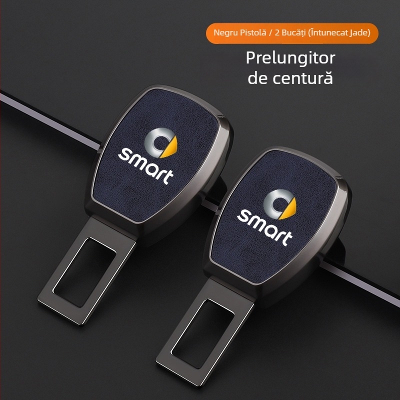 Extindere a curelei de siguranță pentru Smart Fortwo/ForTwo/ForFour – aliaj de zinc și piele, model: Smart safety belt extender