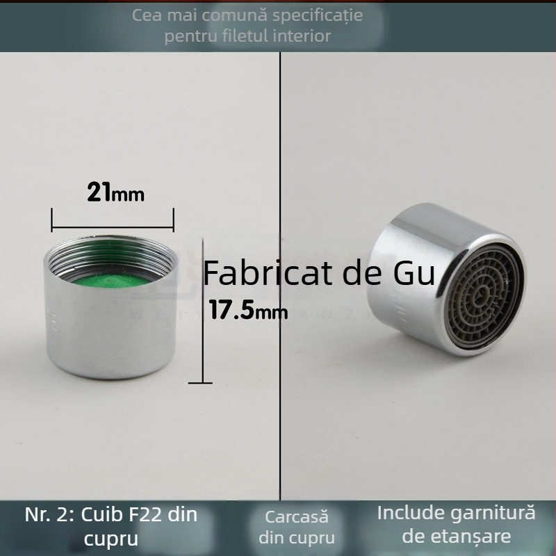 Aerator pentru robinet de bucătărie cu filtru din plasă internă pentru economisirea apei (Public Version)