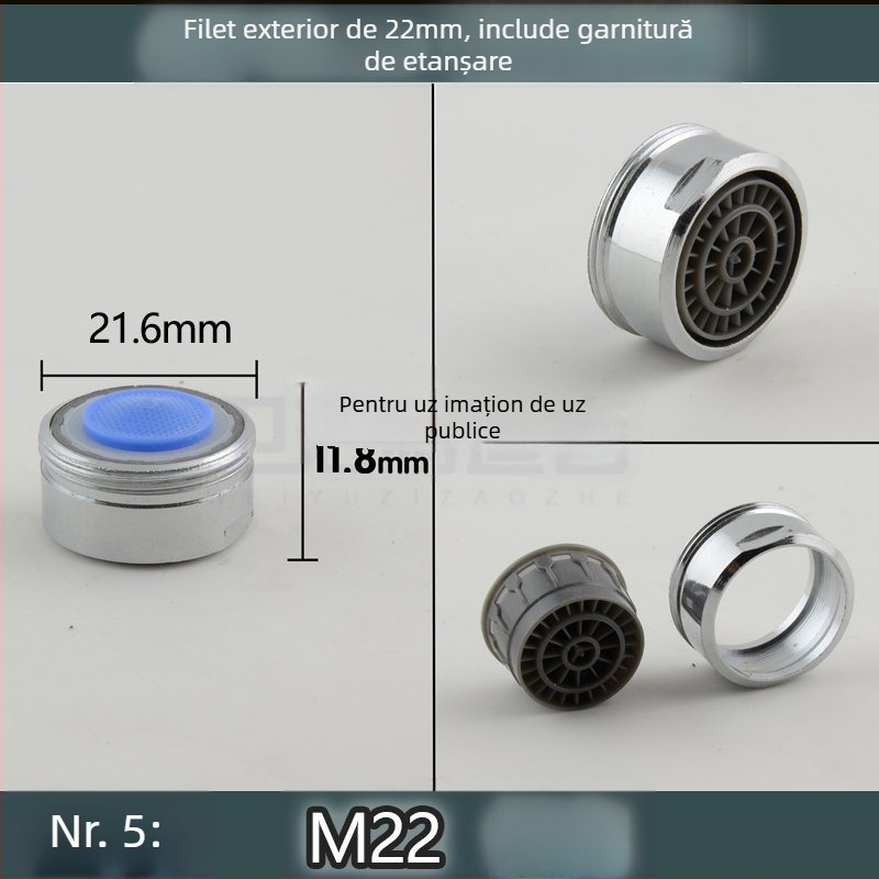 Aerator pentru robinet de bucătărie cu filtru din plasă internă pentru economisirea apei (Public Version)