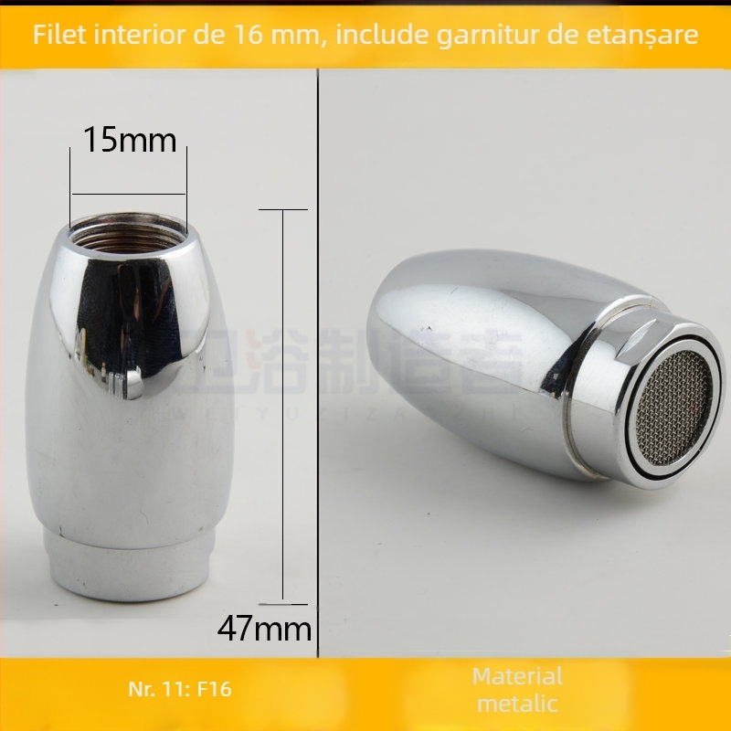 Aerator pentru robinet de bucătărie cu filtru din plasă internă pentru economisirea apei (Public Version)