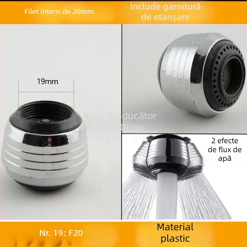 Aerator pentru robinet de bucătărie cu filtru din plasă internă pentru economisirea apei (Public Version)