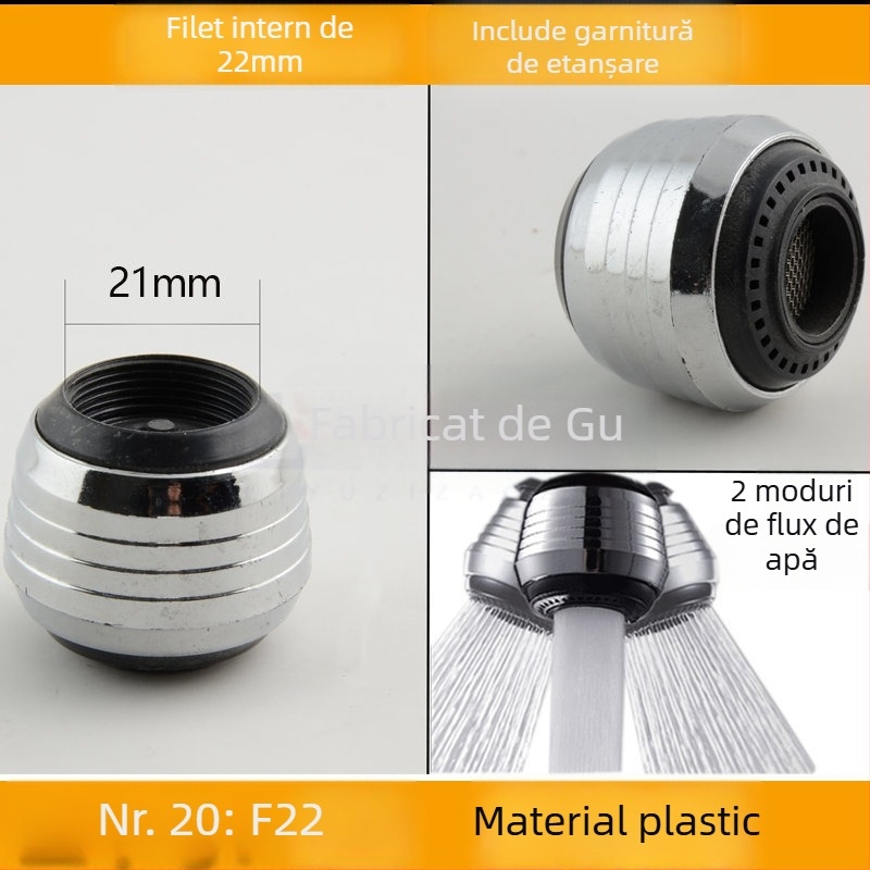 Aerator pentru robinet de bucătărie cu filtru din plasă internă pentru economisirea apei (Public Version)