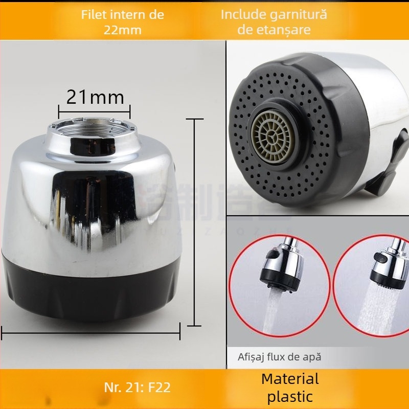 Aerator pentru robinet de bucătărie cu filtru din plasă internă pentru economisirea apei (Public Version)