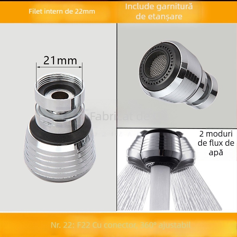 Aerator pentru robinet de bucătărie cu filtru din plasă internă pentru economisirea apei (Public Version)