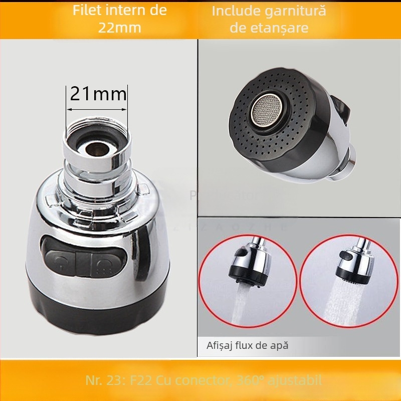 Aerator pentru robinet de bucătărie cu filtru din plasă internă pentru economisirea apei (Public Version)